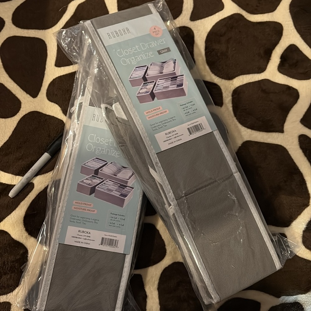 Set of 2! Marie Kondo style Closet Drawer Organizers! NEW! # 67